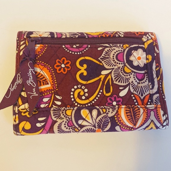 Vera Bradley Quilted Paisley Tri-Fold Wallet - Picture 7 of 8